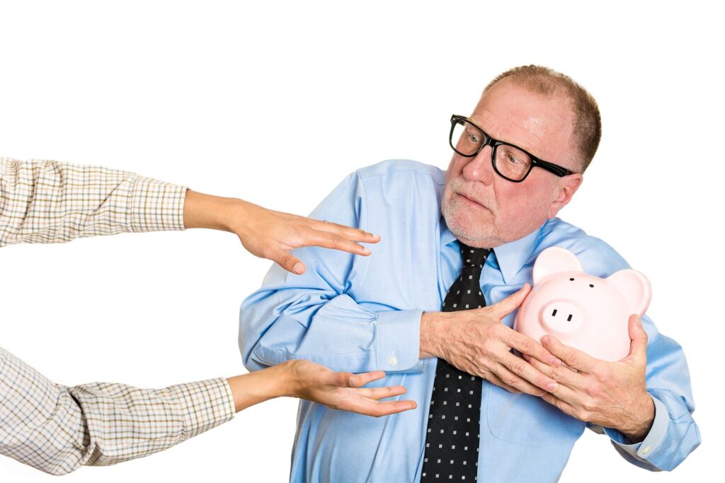 stealing senior man's savings