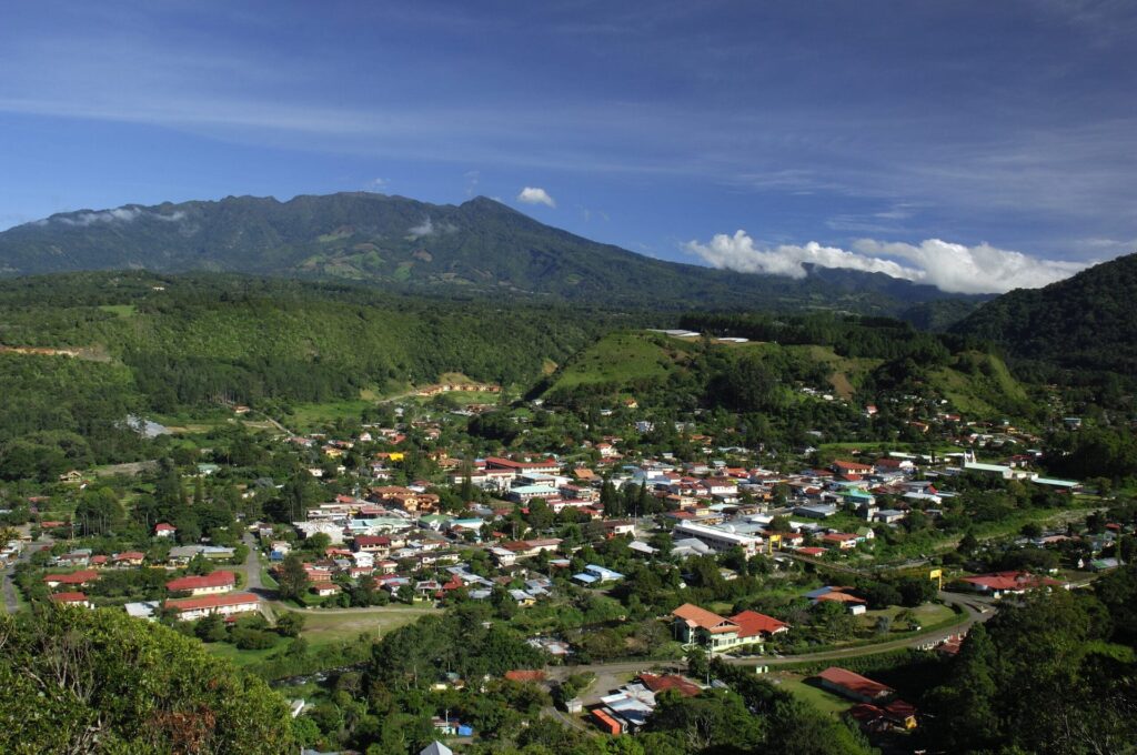 View of valley and town of Boquete, Panama
