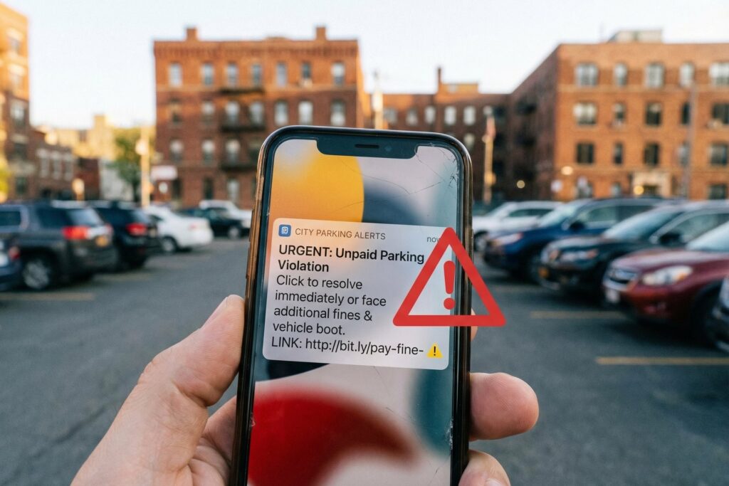 Get a ‘Sternly Worded Text Warning’ About Parking? It May Be a Scam