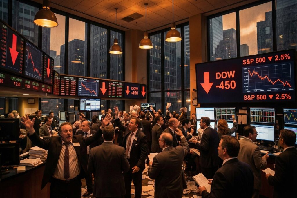 U.S. Stocks Slide, Nasdaq, Dow Near Correction Amid Iran War