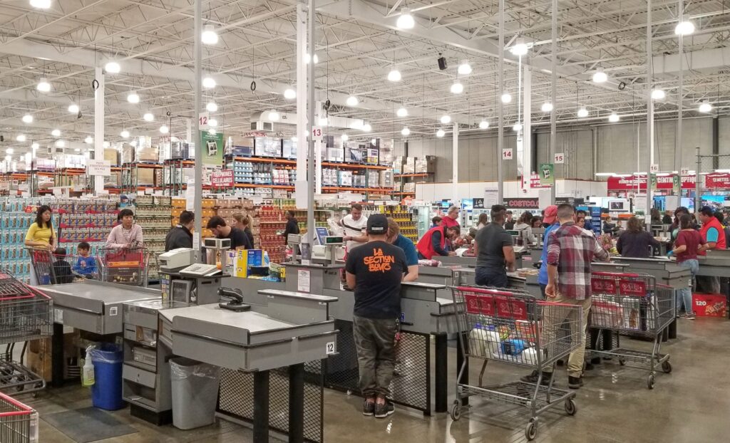 Costco checkout lines