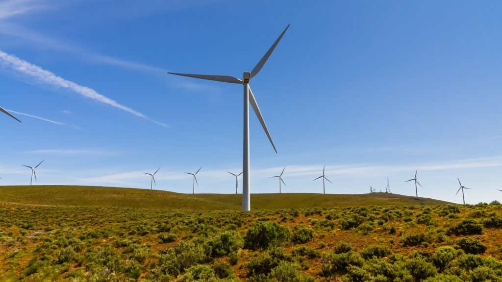 Wind turbines in Ellensburg, Washington