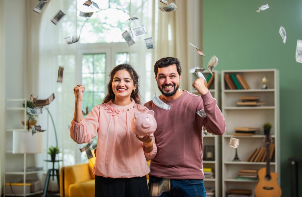 Happy, prosperous couple